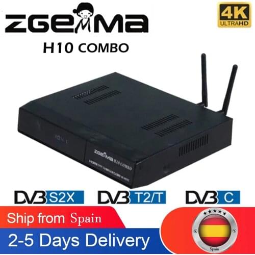 ZGEMMA H10 COMBO 4K UHD Satellite TV Receiver Dual System Hi3798MV200 Main chipset decoder,DVB-S2X+DVB-T2/C combo tuner built-in