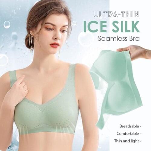Summer Non-marking Net Yarn Breathable Latex Underwear Seamless Bras Women BH Push Up Bralette With Pad Vest Bra Dropshipping