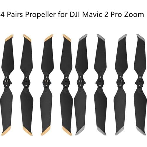 4 Pairs Propeller Props for DJI Mavic 2 Pro Zoom 8743F Blade Quick-Release Folding Blade Noise Reduction Props Drone Accessory