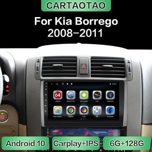 Android 10.0 car radio GPS navigation WiFi CarPlay multimedia player for Kia Borrego Mohave 2008-2012 DSP RDS IPS NO DVD 2din