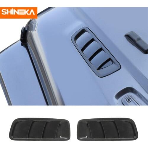 SHINEKA Car Stickers For Jeep Wrangler JL Car Engine Hood Vent Air Louvers Spoiler Decoration Cover For Jeep Wrangler JL 2018