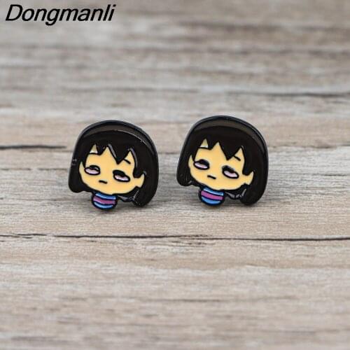 BG323 Dongmanli 1 Pair Game Earrings Cute Girls Stud Earrings Stainless Steel Fashion Earring Jewelry