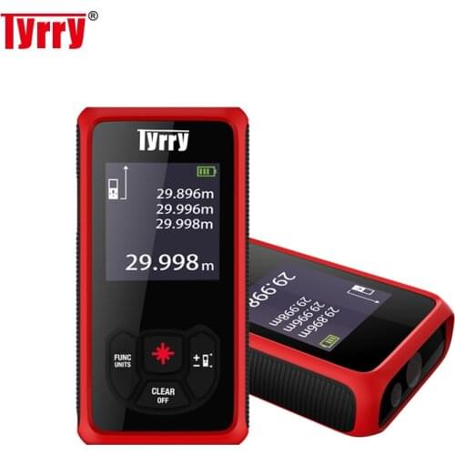 TYRRY Mini LCD Digital Laser Distance Meter Measure Rangefinder 30M 40M ruler Roulette Diastimeter USB Charging Measuring Meter