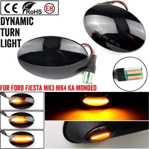 Dynamic LED Fender Light Side Marker For Ford Fiesta III IV MK3 MK4 1990 2000 2001 KA Mondeo I Transit Tourneo lamp turn signal