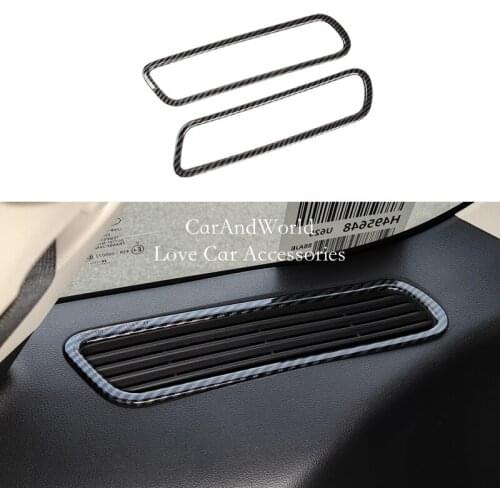 For Ford Explorer 2020 2020 Rear Third Row Window Edge Air Condition Outlet Vent Frame Cover Trims Carbon Fiber Car Accessories
