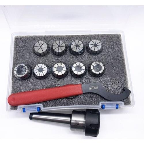ER25 Spring Clamps 9PCS MT2 MT3 MT4 ER25 1PCS Wrench 1PCS Collet Chuck Morse Holder Cone For CNC Milling Lathe tool инструмент