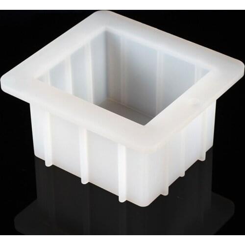 Hot Selling 500ML Capacity Silicone Soap Mold DIY Handmade Rectangle Tools And Flexible Awareness Plain Natural Color Soft Would