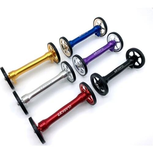 Litepro Bike Easy Wheel 60mm For Folding Bicycle Wheels Extension Rod Lightweight Aluminum Alloy