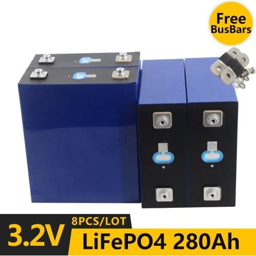 8PCS A GRADE 3.2V 280AH LIFEPO4 LITHIUM BATTERY 24V BATTERY INVERTER VEHICLE RV 3.2V LITHIUM IRON PHOSPHATE 290AH