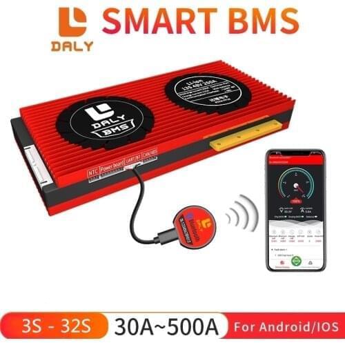 Daly BMS LiFePo4 11S 35.2V 200A 40.7V 250A Li ion Lithium Ion Battery PCB with Bluetooth UART RS485 CAN to PC Connection Cable