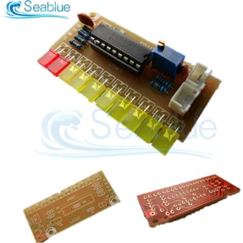 LM3915 DC 9V-12V 10 LED Sound Audio Spectrum Analyzer Level Indicator Kit DIY Electoronics Soldering Practice Set laboratory