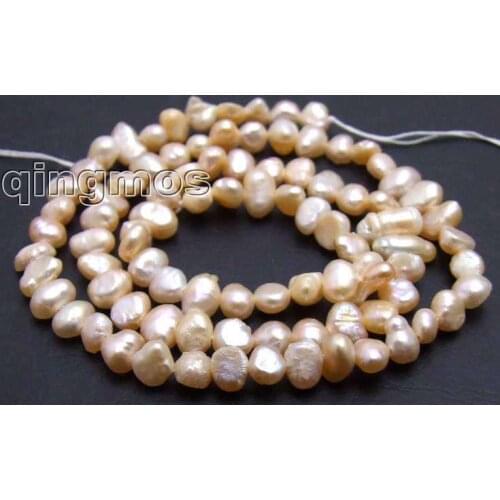 Small 4-5mm Natural Pink Freshwater BAROQUE Pearl Loose Beads 14"-los466 Wholesale/retail Free shipping