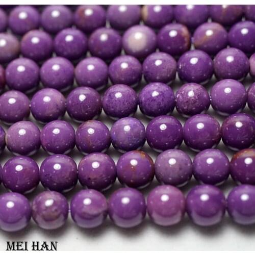 Meihan Free shipping (1/strand) natural 7-7.5mm Morocco phosphosiderite smooth round loose beads for jewelry design making
