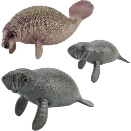 Manatee Model Toy Poseable Sea Cow Toys Animal Toy Gift For Kids Collection Lovely Toys