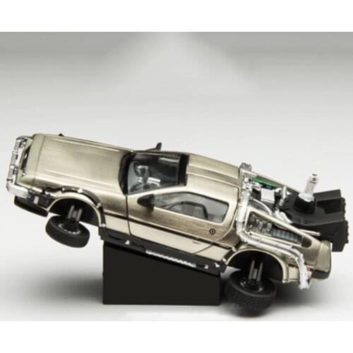 1/43 Scale Metal Alloy Car Diecast Model Back to the Future Part 1 2 3 Time Machine DeLorean DMC-12 Model Toy collection display