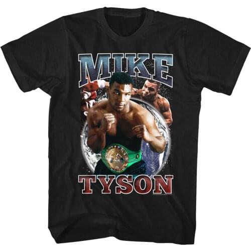 Boxing Champion Mike Tyson Black Adult T-Shirt Summer Cotton O-Neck Short Sleeve Mens T Shirt New Size S-3XL
