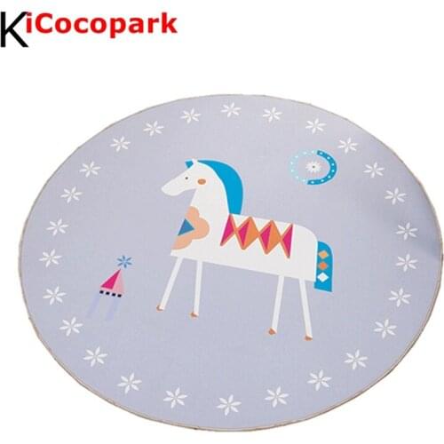 NiceRug Round Puppet pony carpet living room coffee table bedroom blanket child spider computer upholstery mats