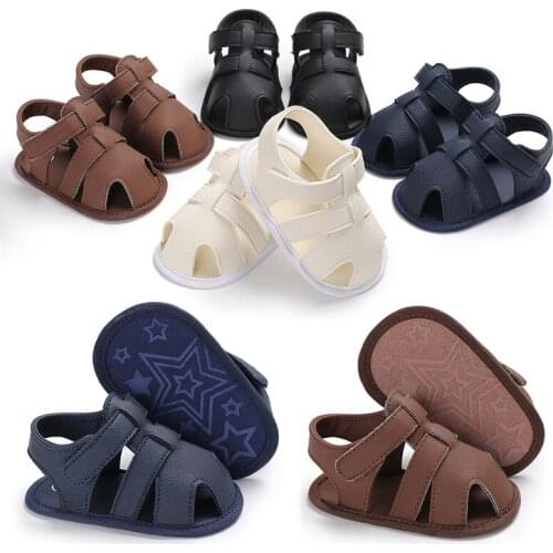 Summer Newborn Baby Boys Shoes PU Leather kids schoenen First Walkers Soft Soled Infant Prewalker