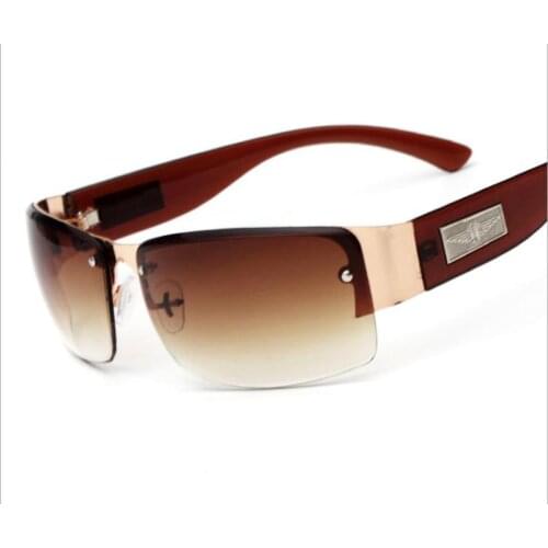 Men Women Fashion Glasses Brand Designer Retro Frame Vintage Sunglasses High Quality UV400 Square Metal Frame Male sun glasses