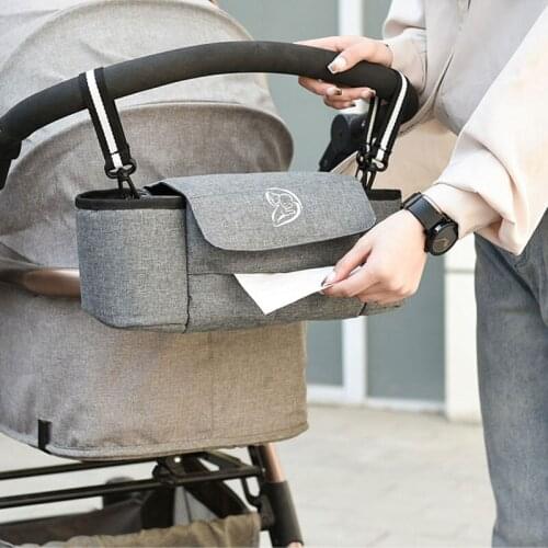 Baby Stroller Organizer Bag Large Capacity Diaper Mummy Bag Cup Bottle Holder Travel Buggy Stroller Bag Baby Stroller Accessory