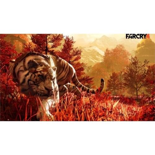 Far Cry 4 white tiger Home Decoration Canvas Poster
