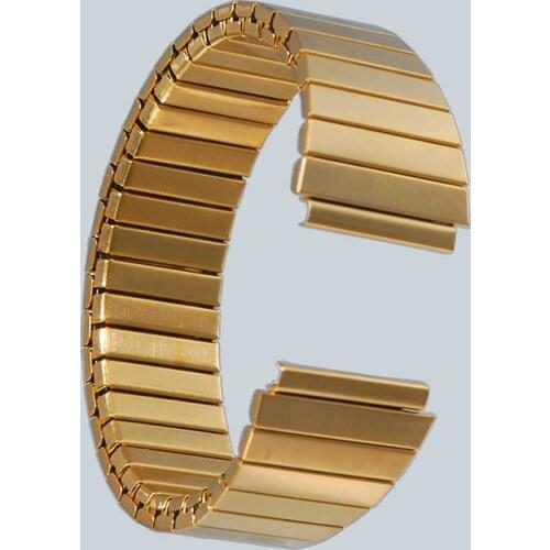 Fits A158W/A168 Timex Classic T78677 Gold Tone Stainless Steel Expansion 18mm Digital Watch Band