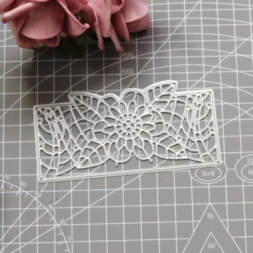 Flowers and Leaves Frame Rectangle Metal Steel Embossing Cutting Dies Craft Scrapbooking DIY Card Making Photo Decor 2021 New