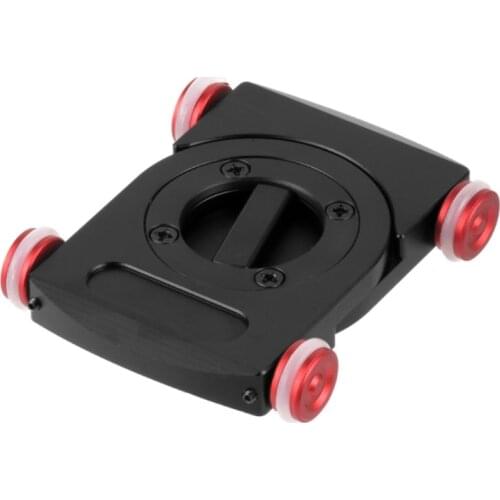 R58A DSLR Tabletop Dolly Car Roller Desktop Video Rail Track Slider Strong & Durable 1/4 Screws Compatible with Ball Heads