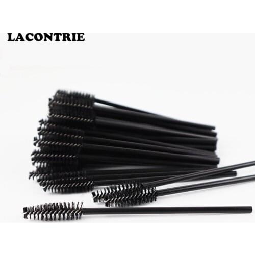 100 pcs Makeup Brush Eyelash Brush Eyebrow Comb for eyelash extension Disposable Mascara Wands Applicator Spoolers wand Tools