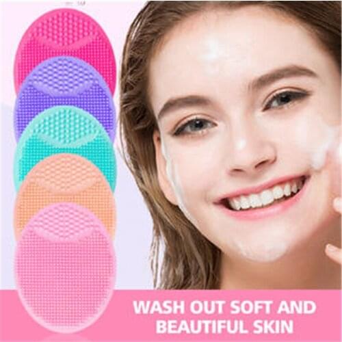 GISLAN 3pcs Silicone Face Cleansing Brush Beauty Facial Wash Pad Exfoliating Blackhead Remover Skin Deep Massager Face Care Tool