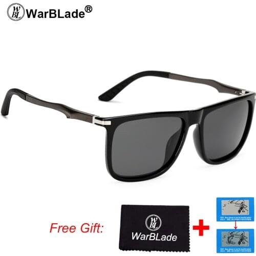 WarBLade BRAND DESIGN Men Sunglasses Polarized Sun Glasses Mirror Lens Classic Vintage Male Shades Oculos de sol UV400 KP7037