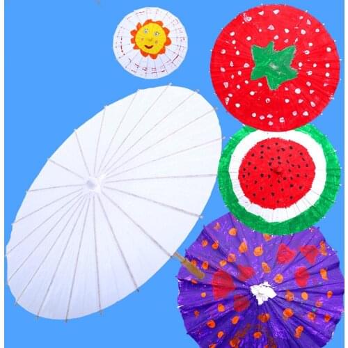 High quality 1PCS New mini Chinese Paper Umbrella For Kid Painting DIY Crafts Diameter 40cm Wedding party supplies Seven pattern
