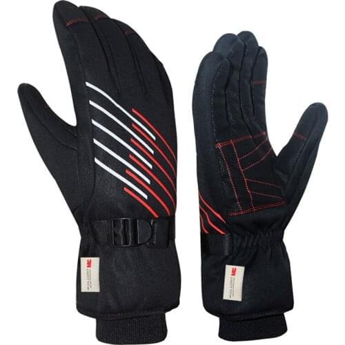 1 Pair Windproof Waterproof Winter Gloves Full Finger Touch Screen Ski Snow Gloves Snowmobile Motorcycle Thermal Heated Gloves