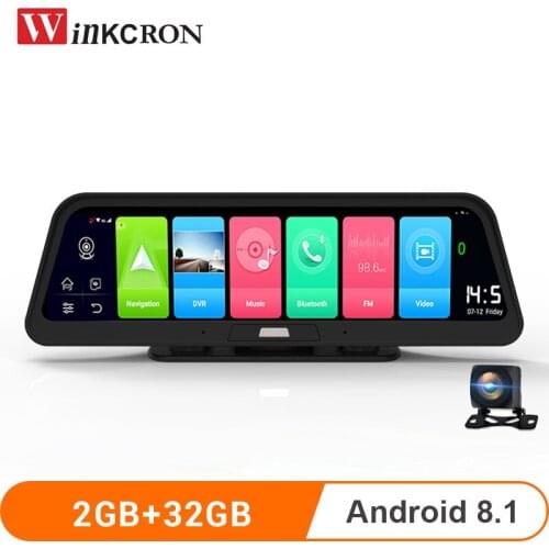 10" IPS Car DVR Camera GPS 4G Android 8.1 ADAS FHD 1080P Dash cam Dual Lens car video Recorder Night Vision Remote view Camera
