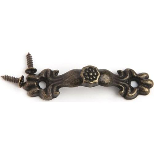 10 Pcs 43x10mm Box Handle Zinc Alloy Knob Arch Tracery Drawer Wooden Jewelry Box