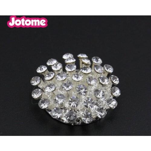 100pcs/lot clear rhinestone flack back button