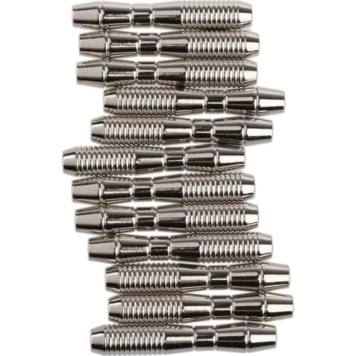 12 Pieces 16 Grams Premium Dart Replacement Barrels Shafts Grip for Soft Tip Dart and Steel Tip Darts Silver