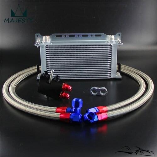 19 Row Oil Cooler Kit Fit For BMW N54 135 E82 335 E90 E92 E93 w/Mounting Bracket