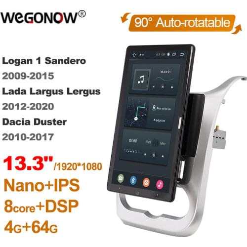 1920*1080 Ownice Android 10.0 for Renault Logan 1 2009-2015 Dacia Duster 2010-2017 Car Radio head Unit 13.3" IPS Rotatable