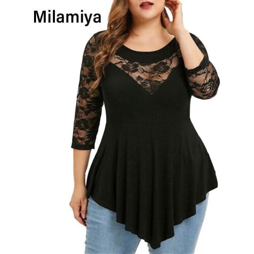 2021 Womens Plus Size Big Yards Tops Femme Elegant Floral Lace T Shirt Women Elastic Tee Shirts Oversize 5xl Xxxxxl