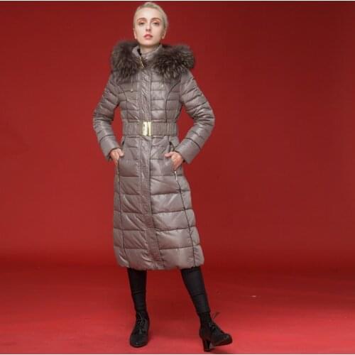 Royalcat 2020 Winter Jacket Women white duck down Parka X-long thickened slim down jackets womens Winter Parka Outerwear coats