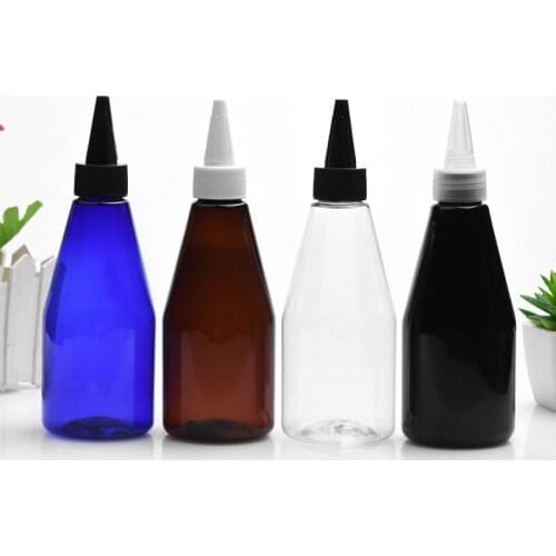 30pcs 200ml Empty brown black PET lotion container with pointed cap, liquid plastic bottles, travel size bottle,Lotion jar