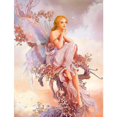 Diamond embroidery Butterfly elves DIY rhinestones diamond decorative murals painted living room bedroom A001