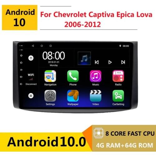 2 din 8 core android 10 car radio auto stereo for Chevrolet Captiva Epica Lova 2006 -2012 navigation GPS DVD Multimedia Player