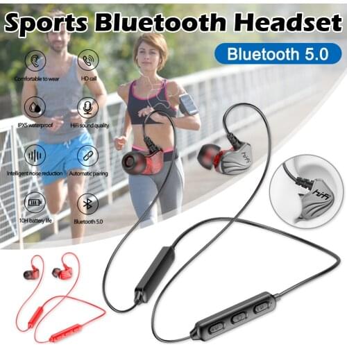 Bluetooth Headphones HIFI Bass Stereo Neckband Headset Earphones 10 Hours Play Time Earbuds for Running Gym Cycling