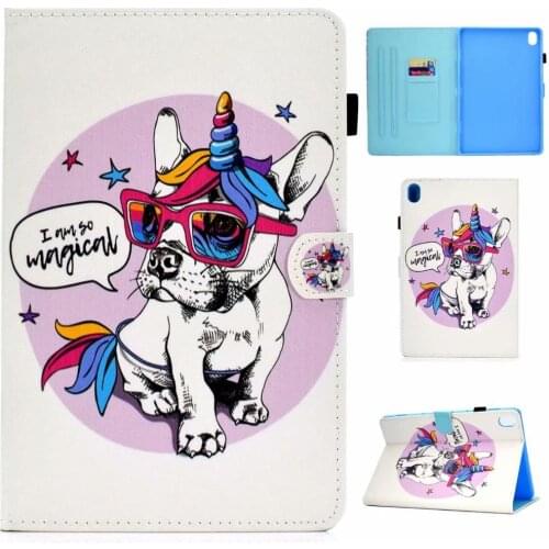 Lovely Cartoon PU Leather Magnet Skin for Huawei Mediapad M6 10.8 Inch Case 2019 Flip Smart Tablet Shell Stand Cover Funda+Pen