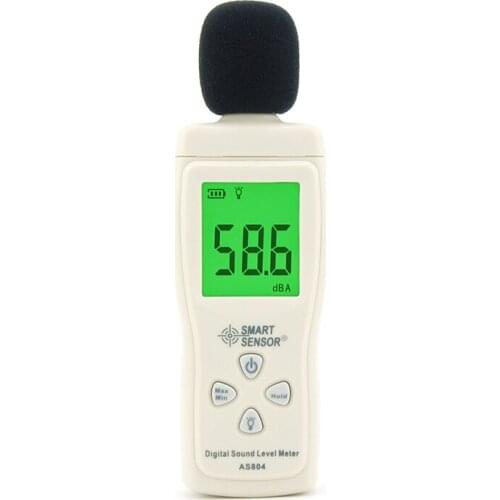 New Smart Sensor AS804 Digital Sound Level Meter 30-130db Decibel Meter Noise Monitoring Tester Noise DB Detector Analyzer
