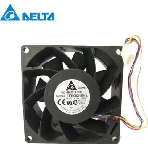 Delta New converter 8CM 80mm cooling fan IPC 8038 24V 0.51A FFB0824SHE double ball 80*80*38mm
