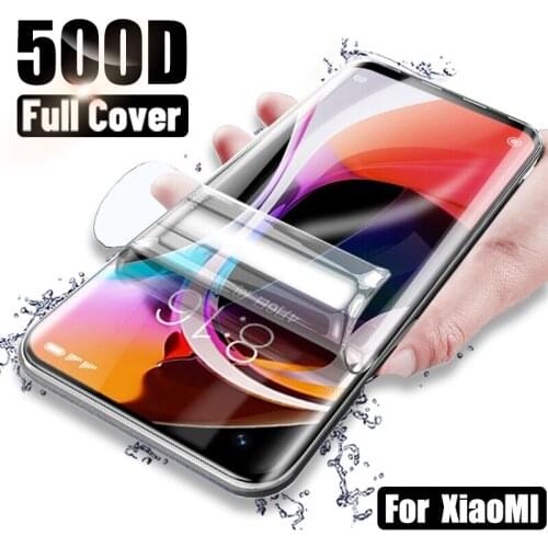 500D Hydrogel Film Screen Protector For Xiaomi Mi 8 9 10 SE A2 A3 Lite 9T CC9E Poco X3 Mi Note 8 10 Ultra Pro Film