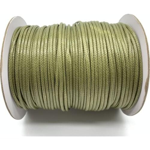 0.5/0.8/1/1.5/2mm Army Green Waxed Cotton Cord Waxed Thread Cord String Strap Necklace Rope For Shamballa Bracelet Making